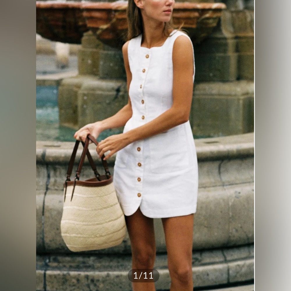 NWT Commense Button-Front Short Dress Sz S